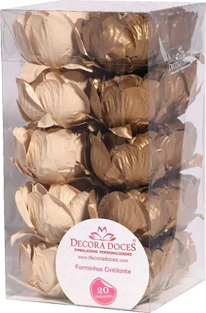 Forminha para Doces Finos - Bela Duo Vanila e Cappucino - 20 unidades - Decora Doces - Rizzo Festas