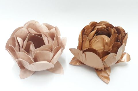 Forminha para Doces Finos - Bela Duo Rosa Seco e Bronze - 20 unidades - Decora Doces - Rizzo Festas