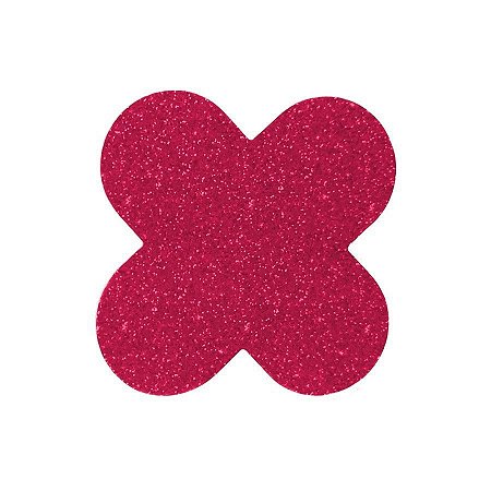 Forminha para doces 4 Pétalas Glitter Pink - 50 unidades -  NC Toys