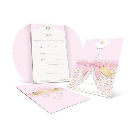 Convite Festa Reinado da Princesa - 8 unidades - Cromus - Rizzo