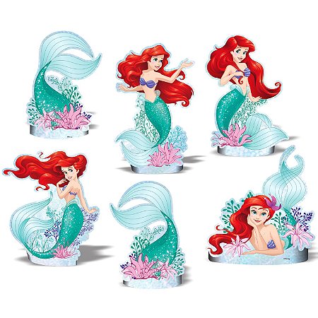 Kit Enfeite Impresso em EVA - Disney Princesa - Ariel -01 unidade - Piffer-  Rizzo