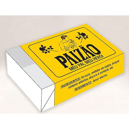 Caixa Divertida para 6 doces Paizão "Meu pai, Meu Herói" - Ref. 567 - 10 unidades - Rizzo