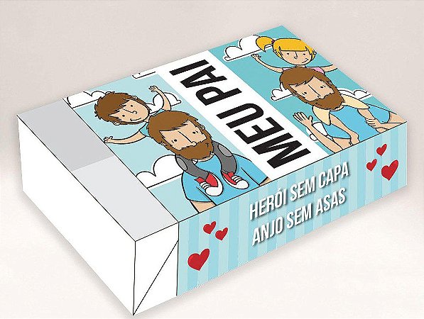 Caixa Divertida Pai Rótulo Herói Sem Capa Ref. 573 - 6 doces com 10 un. Erika Melkot Rizzo Confeitaria