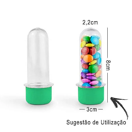 Mini Tubete Lembrancinha 8cm 10 unidades - Tiffany - Rizzo Embalagens e Festas
