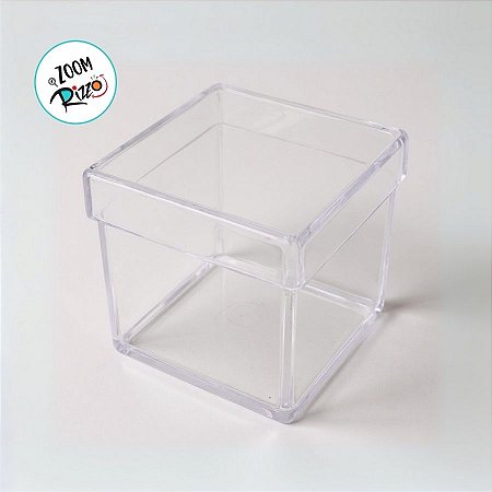 Caixinha Acrílica Lembrancinha Festa - 4cm x 4cm 10 unidades - Rizzo Festas
