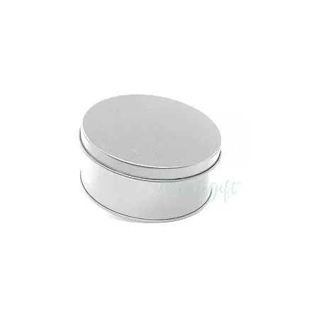Lata Redonda para Lembrancinha Prata - 10 x 4cm - 1un - Artegift - Rizzo