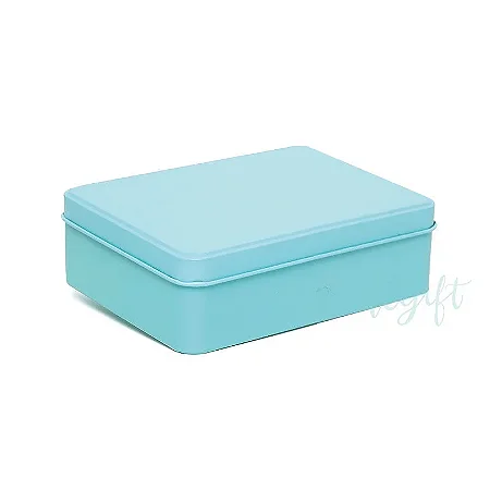 Lata Retangular para Lembrancinha Tiffany - 12 x 9 x 4cm - 6un - Artegift - Rizzo