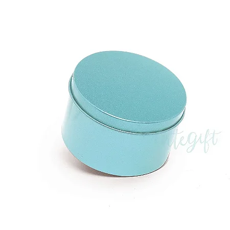 Lata Redonda para Lembrancinha Tiffany - 7,5 x 4cm - 6un - Artegift - Rizzo