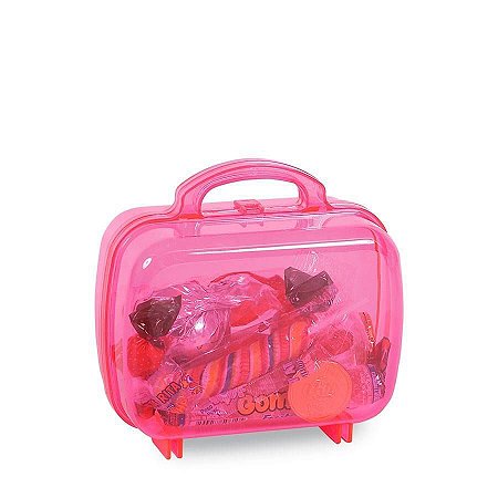 Maleta Acrílica para Lembrancinha Rosa - 1 Unidade - Rizzo Festas