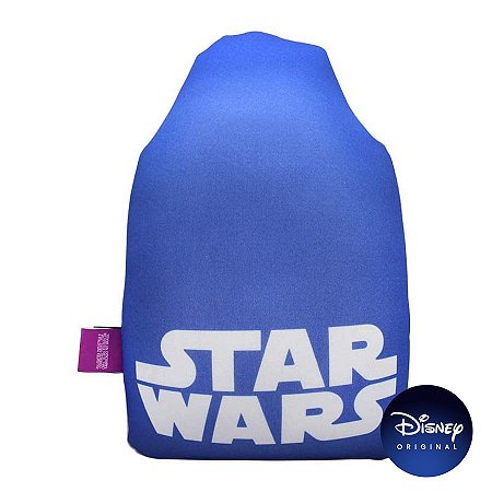Almofada Microperolas Formato R2D2 Star Wars - 35cm - Disney Original - Zona Criativa - 1 Un - Rizzo
