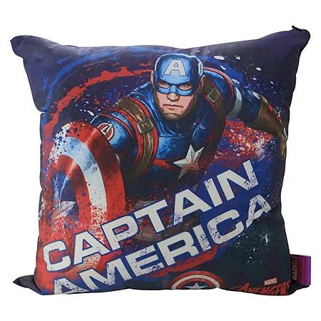 Almofada Capitão América 40cm - Marvel Oficial - Zona Criativa - 1 Un - Rizzo