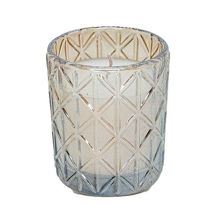 Vela Aromática em Porta Velas de Bolinhas - Ambar Refletiva - 1 unidade - Cromus - Rizzo