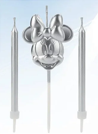 Vela Minnie Rosto Prata Disney  - 1 unidade - Rizzo