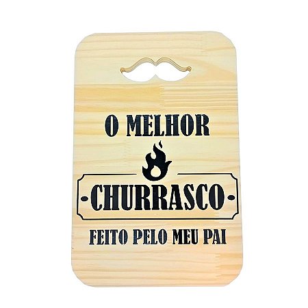 Tábua Bigode p/ Decoração - O Melhor Churrasco - 01 unidade - Rizzo