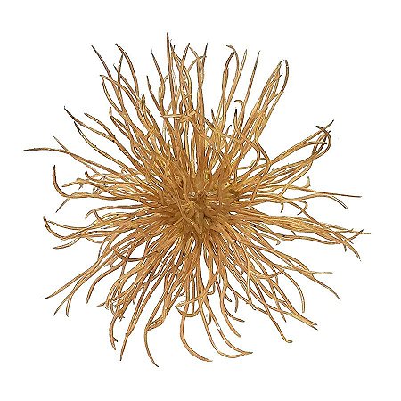 Decoração Enfeite Natalino Ouriço - Dourado - 15cm - 1 UN - Rizzo