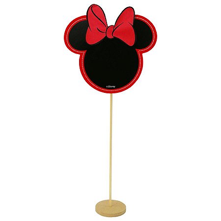 Mini Lousa C/ Haste - Silhueta Minnie Mouse - MDF - 1 unidade - Grintoy - Rizzo