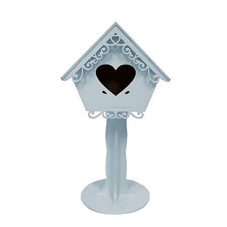 R25 - Decoração de MDF  - Casa Pássaro - Azul - 01 Unidade - Mara Móveis -