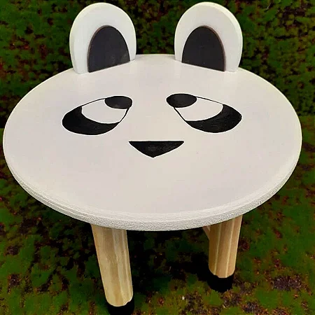 Decoração MDF Banco com Orelhas Panda - 01 unidade - Mara Móveis - Rizzo