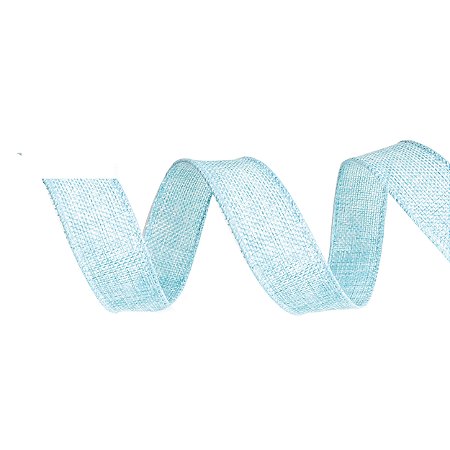 Fita de Juta Aramada Azul para Decoração de Páscoa  - 3cm x 9,14m - Cromus Páscoa - Rizzo Embalagens