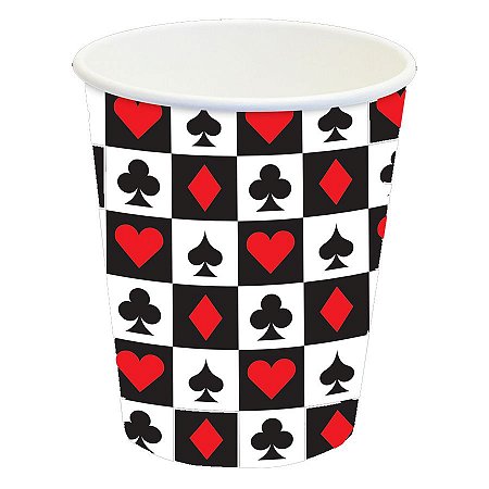 Copo Descartável de Papel 180ml - Cassino - 8 unidades - Junco - Rizzo