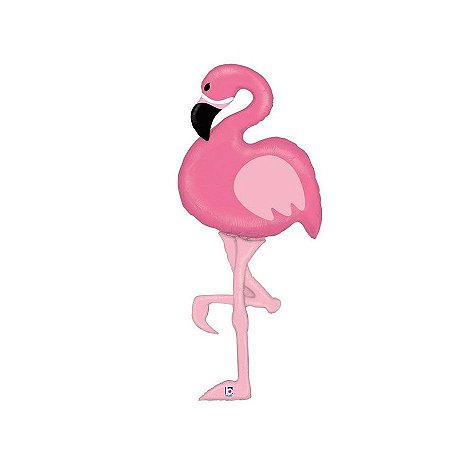 Balão de Festa Metalizado 60" 152cm - Flamingo - 1 unidade - Rizzo