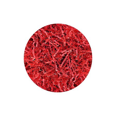 Palha Decorativa de Papel Vermelho - 100g - 1 unidade - Rizzo