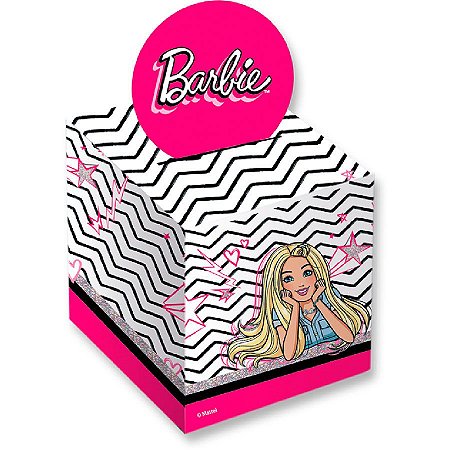 Boneca Barbie princesa topo de bolo rosa brilhante estrelas e