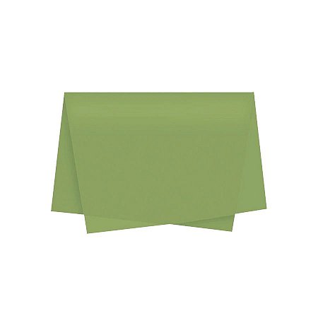 Papel de Seda - 50x70 - Verde Oliva Claro - 10 unidades - Rizzo