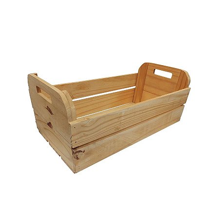 Caixote de Madeira Crú 48,5x24,7x20 - 1 unidade - Rizzo