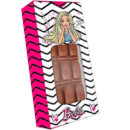 Caixa para Tablete de Chocolate - Barbie - 10 unidades - Festcolor - Rizzo