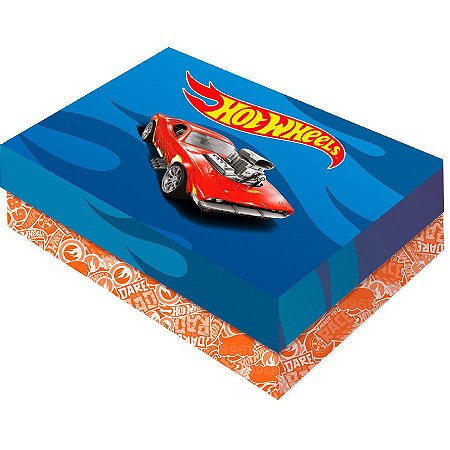 Caixa para Presente Retangular P - Hot Wheels - 1 unidade - Festcolor - Rizzo