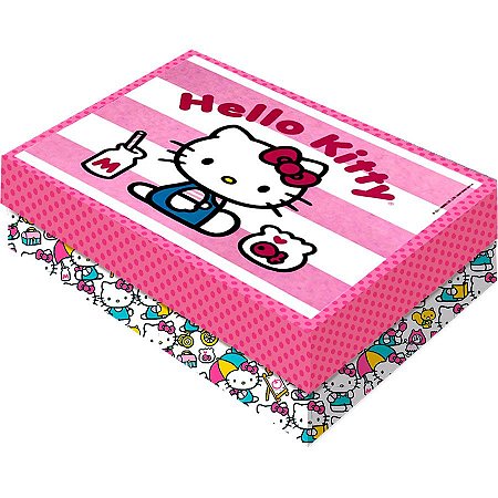 Caixa para Presente Retangular P - Hello Kitty Rosa - 1 unidade - Festcolor - Rizzo