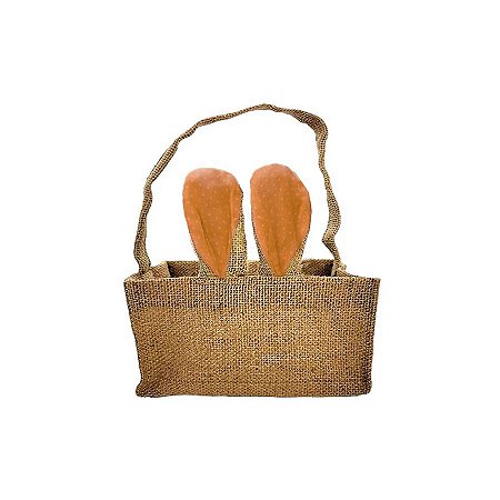 Cesta de Juta de Páscoa com Orelha Laranja Poá - 1 unidade - EcoArt - Rizzo