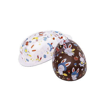 Blister Decorado com Transfer para Chocolate - Ovo 350g - Coelho de Páscoa - BLP0160 - 1 unidade - Stalden - Rizzo