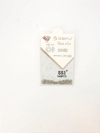 Strass Diamante Dourado/Nacarado - SS3 - 1 unidade - Rizzo