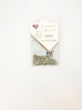 Strass Diamante Prata/Dourado SS8 - 1 unidade - Rizzo