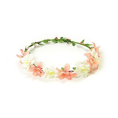 Tiara Coroa de Violetas Rosa e Branco - 1 unidade - Cromus - Rizzo