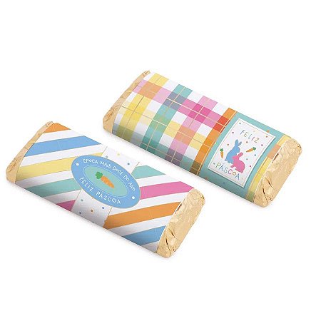Kit Tablete Com Cinta - Bliss - 150 g - 15 x 11 x 3,2 cm - 10 unidades - Cromus Páscoa - Rizzo