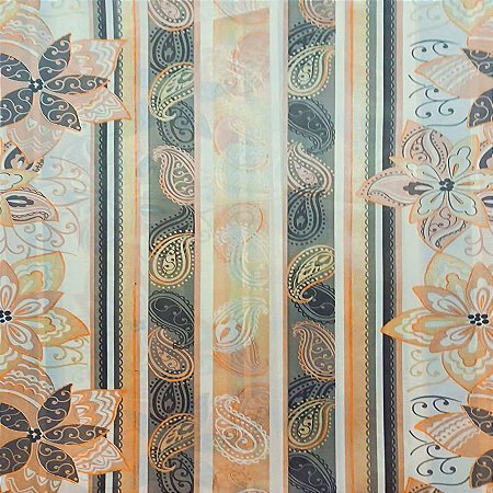 Papel de Seda - 49x69cm - Floral Excêntrico - 10 unidades - Cromus - Rizzo