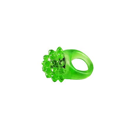 Anel Pisca com LED Colorido -  Verde - 1 unidade - Rizzo