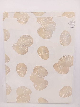 Folha Para Ovos de Páscoa - Dourado e Branco - 35 cm x 52 cm - 5 unidades - Cromus - Rizzo