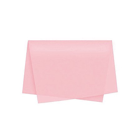 Papel Seda - 48 cm x 60 - Rosa Claro - 100 unidades - Villa Pack - Rizzo