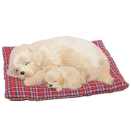 Enfeite de Cachorro com Filhote Golden  - 1 unidade - Cromus - Rizzo