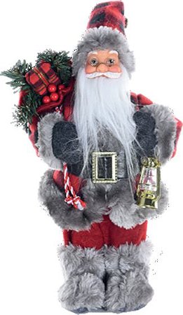 Noel Decorativo - Preto/Vermelho/Branco com Lanterna - Cromus Natal - 1 unidade - Rizzo