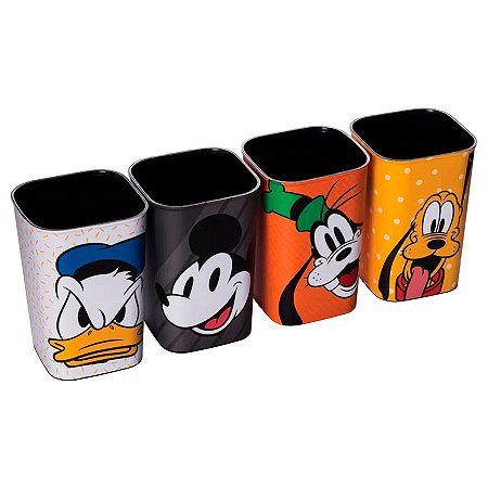 Porta Canetas Mickey e Amigos - 4 unidades - Plasútil - Rizzo