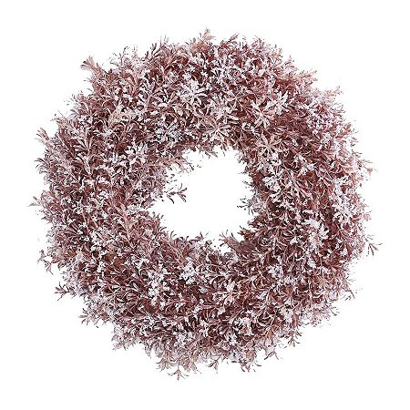 Guirlanda Rustica Nevada Marrom - 35cm  - 1 unidade - Cromus - Rizzo