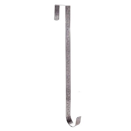 Suporte de Guirlanda Com Detalhe Gravado Prata- 38cm  - 1 unidade - Cromus  - Rizzo