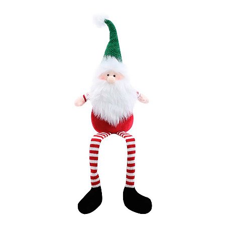Papai Noel Sentado - Listras Colorida - 50 cm - 1 unidade - Cromus - Rizzo