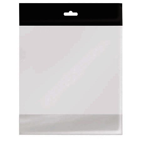 Saco Adesivado com furo Preto - 22x30 cm  - 100 unidades - Cromus - Rizzo