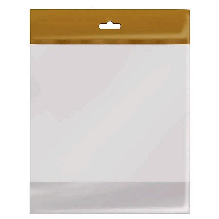 Saco Adesivado com furo Ouro - 6x7 cm  - 100 unidades - Cromus - Rizzo